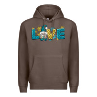 Coffee love winter gnome Premium Hoodie - NancyCooperArtShop