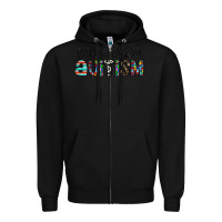 Black accept. understand love autism Zipper Hoodie - CowhideDigitalArt