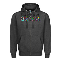 Charcoal Heather accept. understand love autism Zipper Hoodie - CowhideDigitalArt