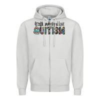 Dove Grey accept. understand love autism Zipper Hoodie - CowhideDigitalArt