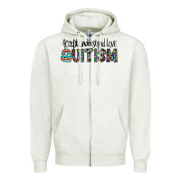 Oatmeal Heather accept. understand love autism Zipper Hoodie - CowhideDigitalArt