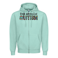 Seafoam accept. understand love autism Zipper Hoodie - CowhideDigitalArt