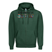 Sports Green accept. understand love autism Zipper Hoodie - CowhideDigitalArt
