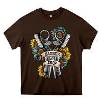 Chocolate Brown barber shop Heavy Core Tee - SublimationCraftShop