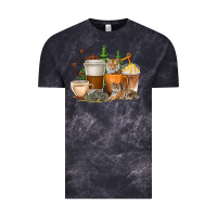 Cloud Black coffee cups tiger with coffee beans Vintage Tee - texasbilliewilder