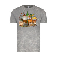 Cloud Rock coffee cups tiger with coffee beans Vintage Tee - texasbilliewilder