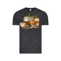 Vintage Black coffee cups tiger with coffee beans Vintage Tee - texasbilliewilder