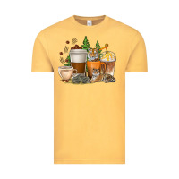 Vintage Mustard coffee cups tiger with coffee beans Vintage Tee - texasbilliewilder