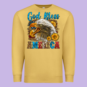 God Bless America Premium Sweatshirt Designed By Lillyallendesigns