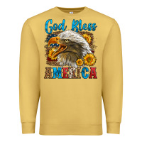 Antique Gold God Bless America Premium Sweatshirt - LillyAllenDesigns