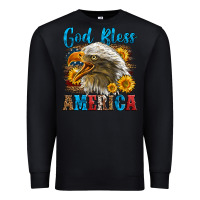 Black God Bless America Premium Sweatshirt - LillyAllenDesigns