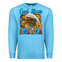 Ocean Blue God Bless America Premium Sweatshirt - LillyAllenDesigns
