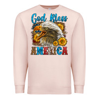 Pale Pink God Bless America Premium Sweatshirt - LillyAllenDesigns