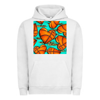 Pigment Lunar Rock basketball hearts with leopard seamless pattern Urban Hoodie - BundleAndBundleShop