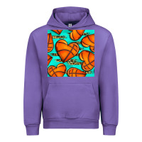 Tulip basketball hearts with leopard seamless pattern Urban Hoodie - BundleAndBundleShop