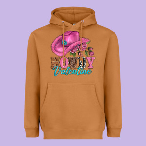 Valentines Day Cowgirl Hat And Howdy Heavyweight Hoodie Designed By Adodesignshop