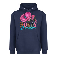 Navy valentines day cowgirl hat and howdy Heavyweight Hoodie - AdoDesignShop