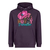 Plum valentines day cowgirl hat and howdy Heavyweight Hoodie - AdoDesignShop