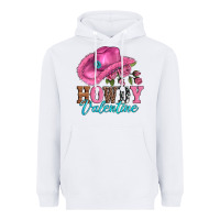 White valentines day cowgirl hat and howdy Heavyweight Hoodie - AdoDesignShop
