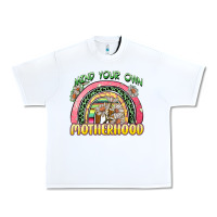 White mind your own motherhood Urban Heavy Tee - Zillion Design Studio
