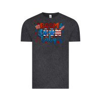 Vintage Black boom boom baby 4th of july Vintage Tee - BarkalooDesign