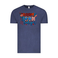 Vintage Denim boom boom baby 4th of july Vintage Tee - BarkalooDesign