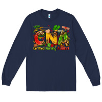 Navy Certified nursing assistant juneteenth Long Sleeve Tee - Zillion Design Studio