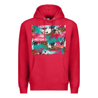 Cardinal leopard cowhide pink turquoise glitter Premium Hoodie - NancyCooperArtShop