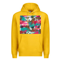 Lemon leopard cowhide pink turquoise glitter Premium Hoodie - NancyCooperArtShop