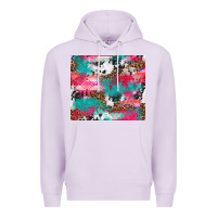 Lilac leopard cowhide pink turquoise glitter Premium Hoodie - NancyCooperArtShop
