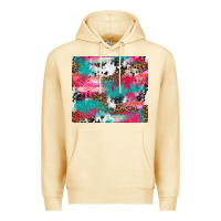Pina Colada leopard cowhide pink turquoise glitter Premium Hoodie - NancyCooperArtShop