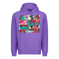 Purple leopard cowhide pink turquoise glitter Premium Hoodie - NancyCooperArtShop