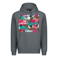 Rock leopard cowhide pink turquoise glitter Premium Hoodie - NancyCooperArtShop