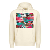 Sandshell leopard cowhide pink turquoise glitter Premium Hoodie - NancyCooperArtShop