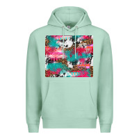 Seafoam leopard cowhide pink turquoise glitter Premium Hoodie - NancyCooperArtShop