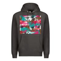 Smoke leopard cowhide pink turquoise glitter Premium Hoodie - NancyCooperArtShop