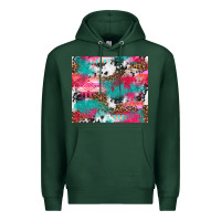 Sports Green leopard cowhide pink turquoise glitter Premium Hoodie - NancyCooperArtShop