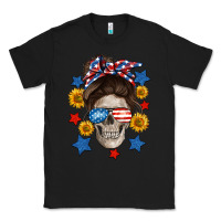 Black American mom skull Classic Tee - Neo Western