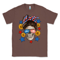 Chestnut American mom skull Classic Tee - Neo Western