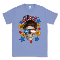 Colony Blue American mom skull Classic Tee - Neo Western