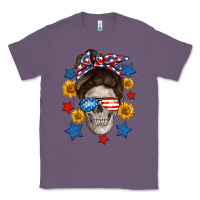 Lavender American mom skull Classic Tee - Neo Western
