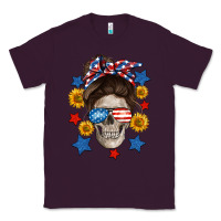 Plum American mom skull Classic Tee - Neo Western