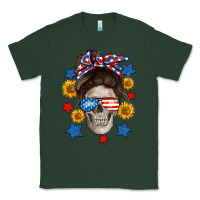 Sports Green American mom skull Classic Tee - Neo Western