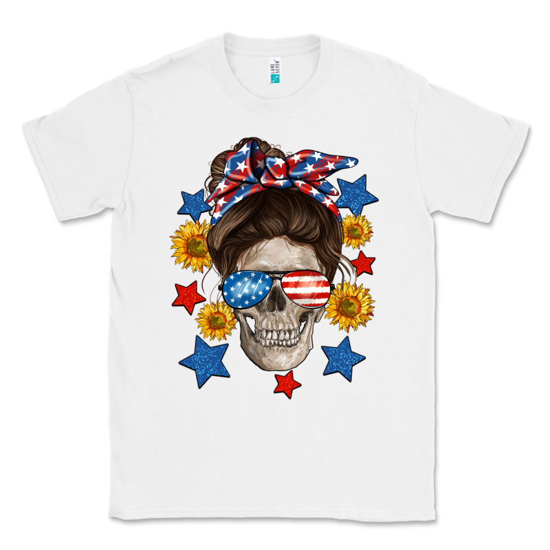 American Mom Skull Classic Tee by Neo Western | Teevron