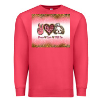 Cardinal peace love shih tzu Premium Sweatshirt - Jasminsmagicworld