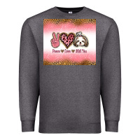 Charcoal Heather peace love shih tzu Premium Sweatshirt - Jasminsmagicworld