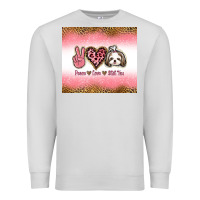 Dove Grey peace love shih tzu Premium Sweatshirt - Jasminsmagicworld