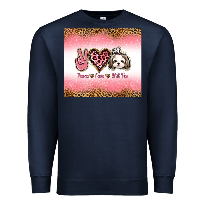 Peace Love Shih Tzu Premium Sweatshirt by Jasminsmagicworld | Teevron