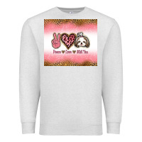 Oatmeal Heather peace love shih tzu Premium Sweatshirt - Jasminsmagicworld