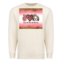Sandshell peace love shih tzu Premium Sweatshirt - Jasminsmagicworld
